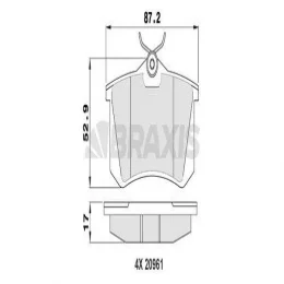 BRAXIS ARKA FREN BALATASI